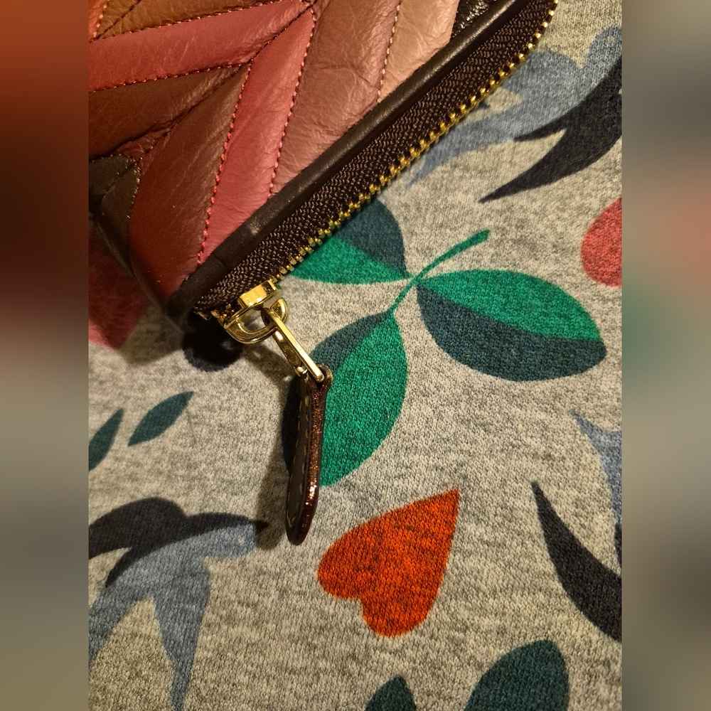 COACH 🎀 CONTINENTAL WALLET ♥️ OMBRE QUILTED ACCORDIAN ZIP ♥️ OXBLOOD MULTI🔥NWT - Picture 16 of 16